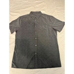 Vuori Bridge Button Down XXL Slate Blue V184 Stretch‎ Performance UPF 30 Shirt